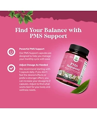 Nature's Craft Pms Support Supplement for Women - Hormone Balance with Dim, Chasteberry, Black Cohosh & Ashwagandha