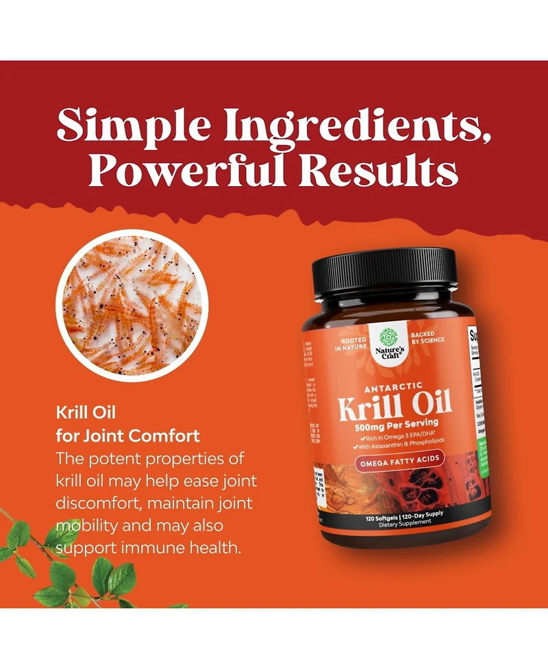 Nature's Craft Krill Oil Softgels, Nature's Craft, 120ct