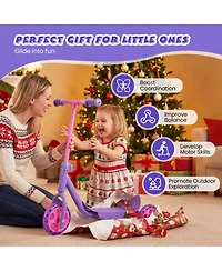 Hongge 3-Wheel Kids Scooter with Led Light-Up Wheels, Ages 2+