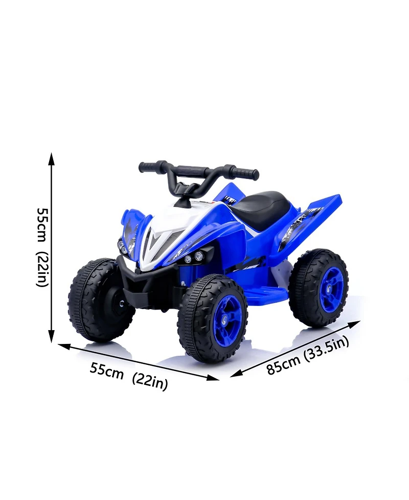 Yobtop Kids 12V Ride On Car, Dual Motor with Bluetooth Music & Led Lights, Ages 3-6