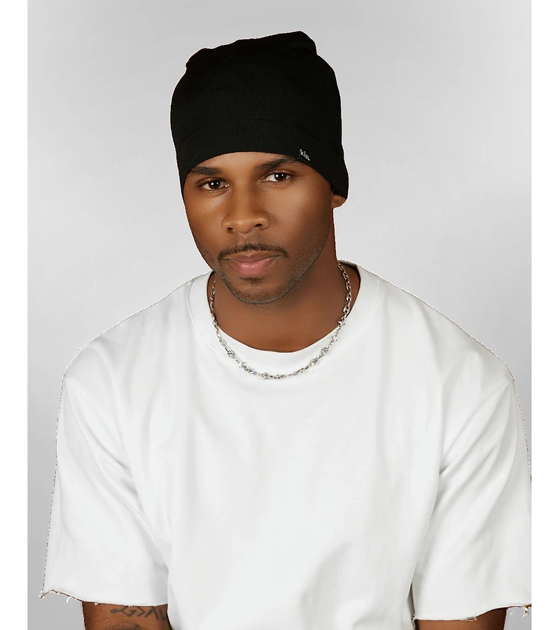 Kin Apparel Unisex Black Satin Lined Skull Cap Set of 2