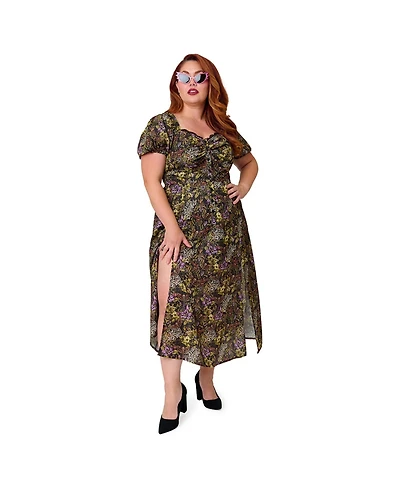Unique Vintage Plus Sweetheart Midi Dress