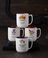 Certified International Halloween Words Mugs, Set of 4