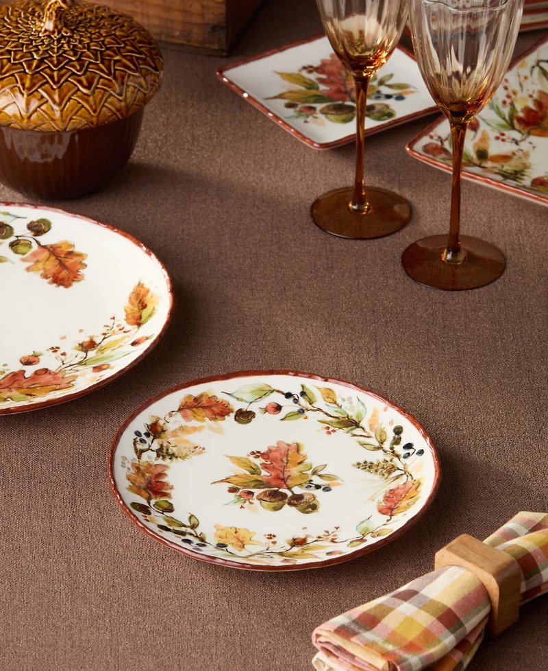 Certified International Autumn Meadows Salad Plates, Set of 4
