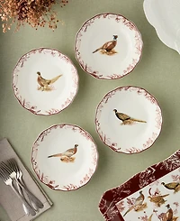 Certified International Pheasant Grove Canape Plates, Set of 4