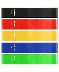 Sevorley Loop Resistance Bands Set, 5 Levels Tpe Exercise Bands with Carry Bag for Yoga, Strength Training, Fitness and Physical Therapy