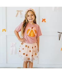 Sweet Wink Little and Big Girls Pumpkin Pearl Gemstone Headband