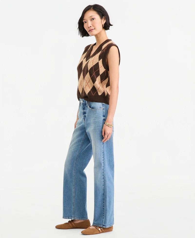 On 34th Women's Mid-Rise Relaxed Straight-Leg Denim Jeans, Macy's Exclusive