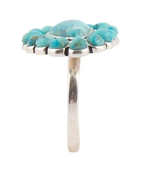 Barse Durango Blue Turquoise Multi-Stone Silver Ring