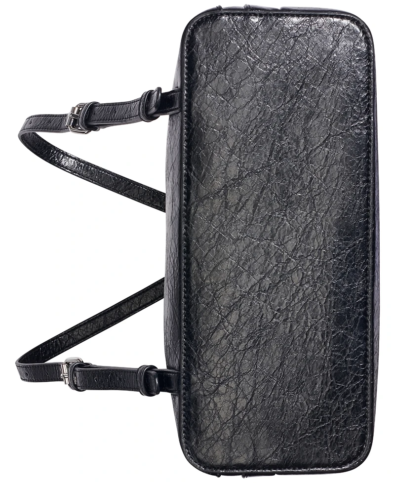 Calvin Klein Sylvie Faux Leather and Sherpa-Trim Zip-Top Messenger Backpack