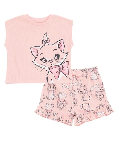 The Aristocats Minnie Mouse Marie Baby Girls' (0-3 to 24 M) 2-Piece T-Shirt and Shorts Set