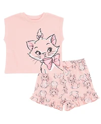 The Aristocats Minnie Mouse Marie Baby Girls' (0-3 to 24 M) 2-Piece T-Shirt and Shorts Set