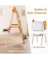 Sugift Double-Sided Adjustable-Height Kids Art Easel