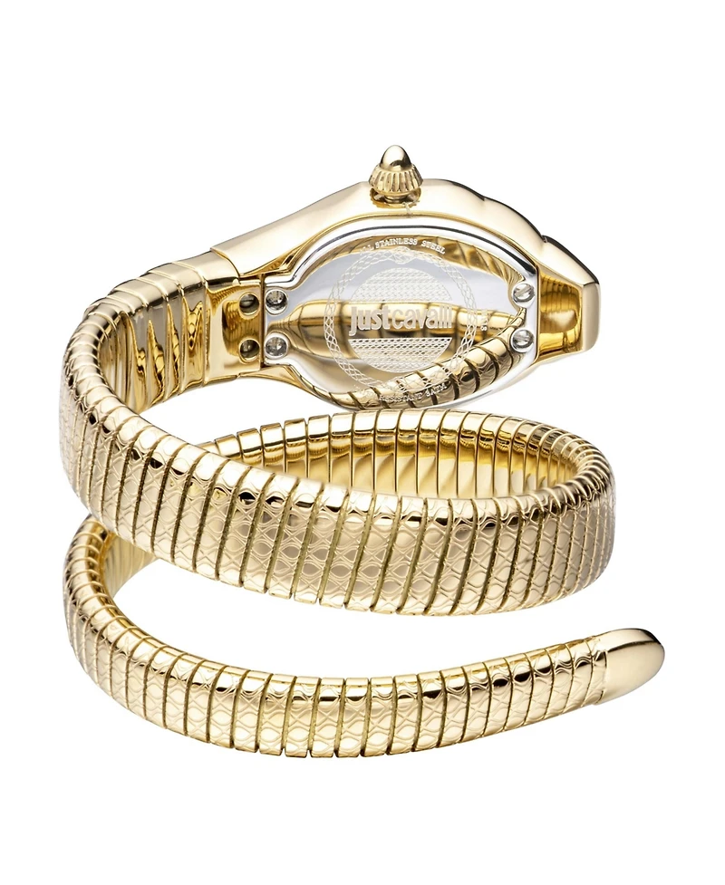 Just Cavalli Women's Glam Snake Quartz Ip Stainless Steel Bracelet Watch