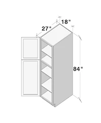 Boyel Living 84 Inch Hight Pantry Cabinet 2 Doors 4 Shelves, Ready to Assemble Kitchen with Solid Wood Frame, Soft-Close Slides and Hinges