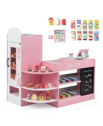 Sugift Kids Grocery Store Playset with Cash Register and Pos Machine