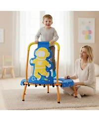 Hongge Mini Toddler Trampoline with Padded Handle, 28" × 30", 176 lb Capacity, Ages 3-6