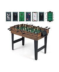 Sugift 10-in-1 Combo Game Table Set 50in Multi-Game Table with Foosball