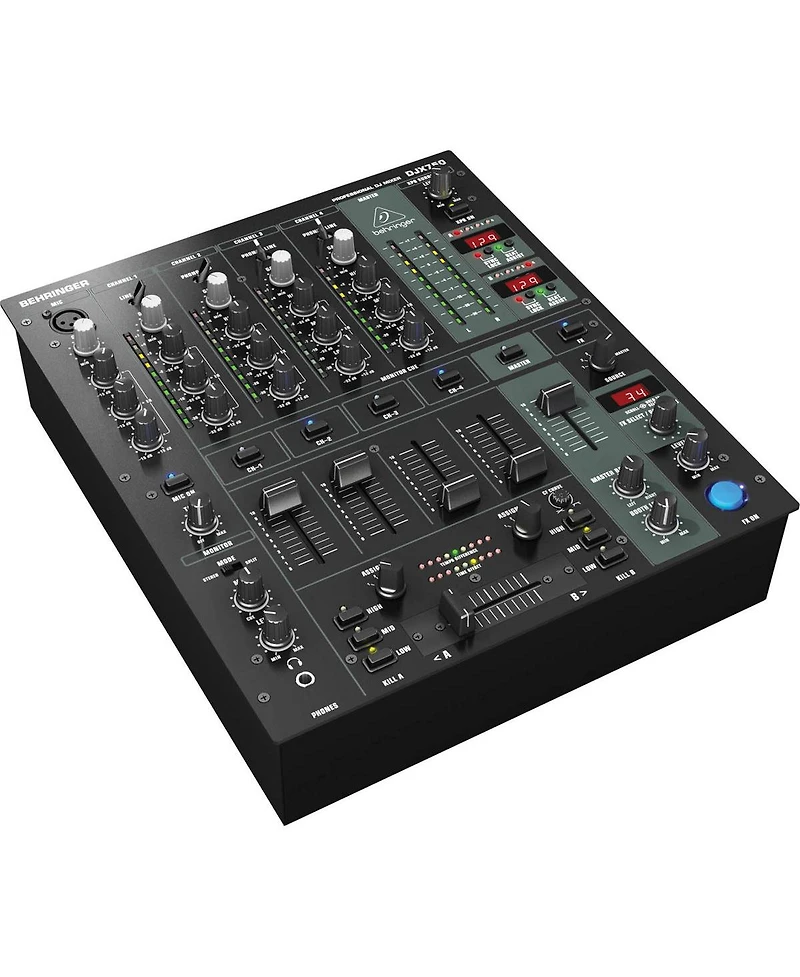 Behringer DjX750 Digital Effects Bpm Counter 5-Channel DJ Mixer