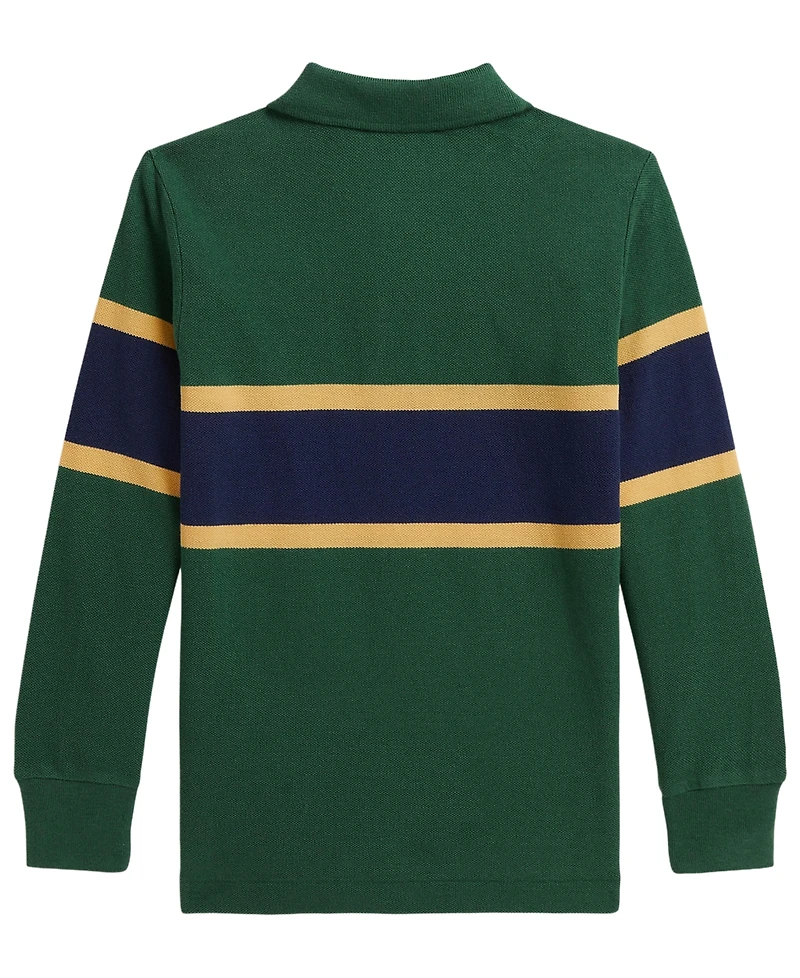 Polo Ralph Lauren Boys' 2T-7 Striped Cotton Mesh Shirt