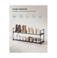 Slickblue 3-shelf Shoe Rack, Iron Shoe Storage Organizer, Customizable Design,versatile Rack
