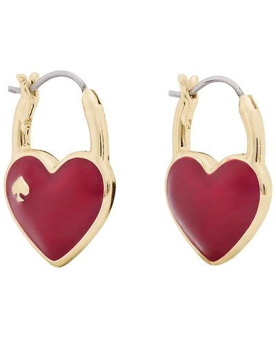 kate spade new york Heart & Spade Cubic Zirconia Huggies Earrings
