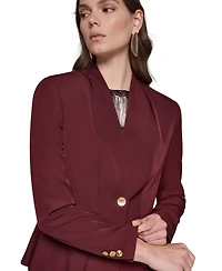 Donna Karan New York Women's Petite Collarless Peplum Blazer