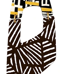 Swanky Designs Rachel Ii Dangle Geometric Statement Earrings