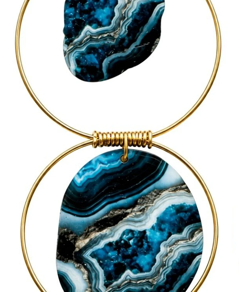 Swanky Designs Soleil Wire Dangle Statement Earrings