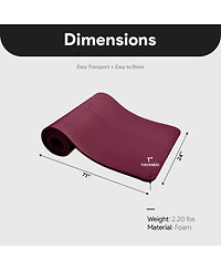BalanceFrom Fitness Yoga Mat, 1" Extra Thick Exercise Pilates Workout Mat