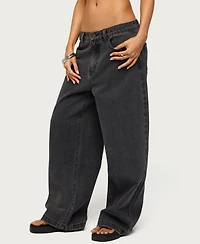 Edikted Women's Nichol Low Rise Baggy Jeans