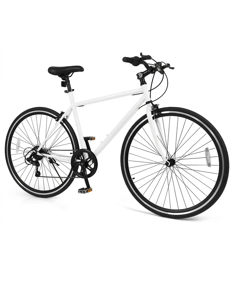 Sugift 26 in Adjustable Mountain Bike with 6-Speed and All-Terrain Rubber Wheels