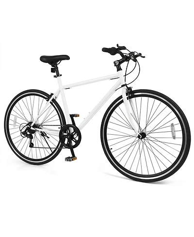 Sugift 26 in Adjustable Mountain Bike with 6-Speed and All-Terrain Rubber Wheels