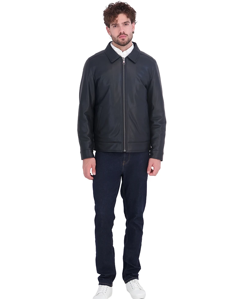 Tommy Hilfiger Men's Point Collar Open Bottom Jacket