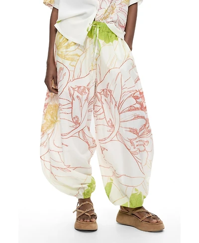 Desigual Women's Floral-Print Pull-On Balloon Pants