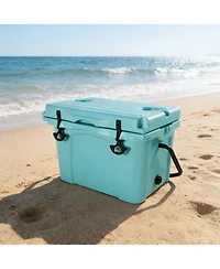 ECHTPeak Portable Hard Cooler with Bottle Opener, Cup Holder, 5-7 Day Ice Retention, for Camping, Beach, Fishing