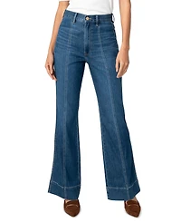 Liverpool Los Angeles Petite Relaxed High-Rise Seamed Bootcut Jeans