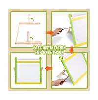 Slickblue 3-in-1 Kids Wooden Art Easel with Magnetic Whiteboard