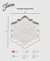 Fiesta Turquoise Snowflake 8" Shaped Plate, Exclusively at Macy's