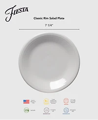 Fiesta Turquoise Snowflakes 7.25" Classic Rim Salad Plate, Exclusively at Macy's
