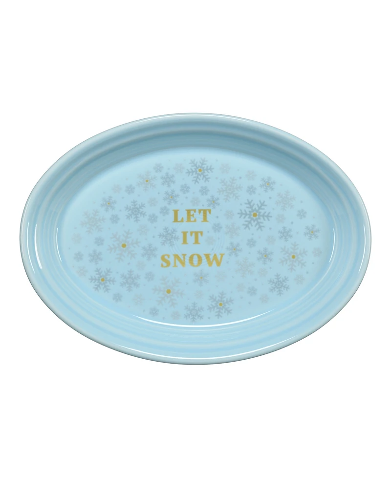 Fiesta Sky Snowflakes Let it Snow Serving Platter, Exclusively at Macy's