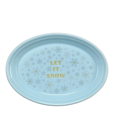 Fiesta Sky Snowflakes Let it Snow Serving Platter, Exclusively at Macy's