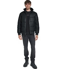 Karl Lagerfeld Paris Men's Sherpa Lined Stand Collar Puffer