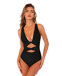 Cupshe Women's V-Neck Cutout Twist Crisscross Back One-Piece Swimsuit