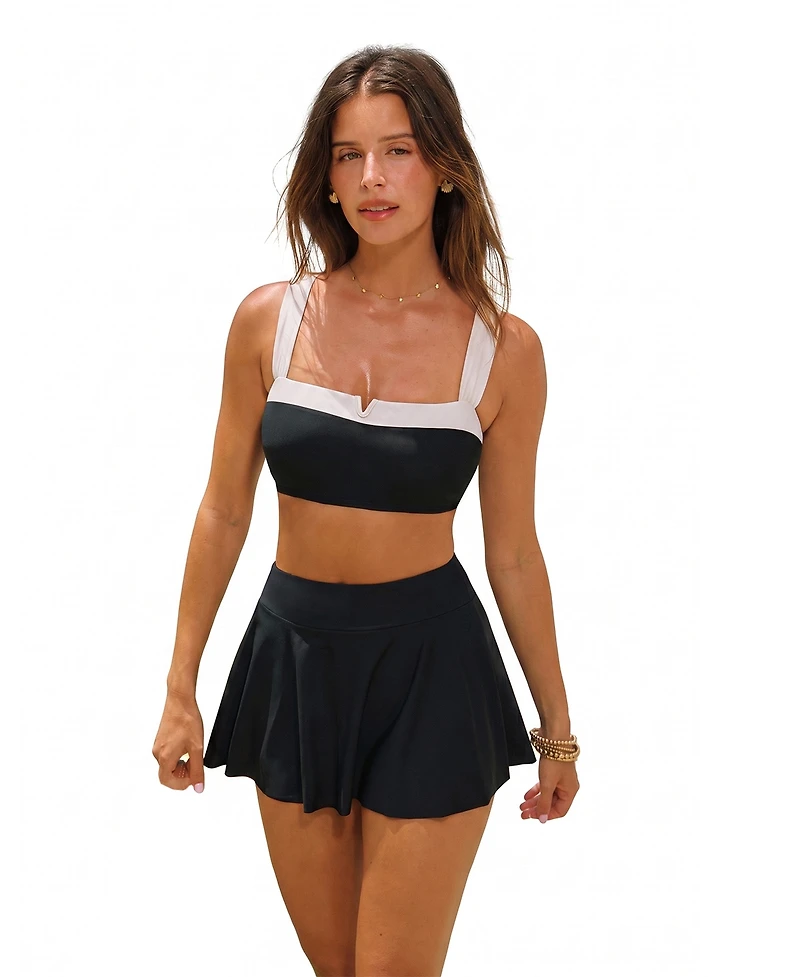 Cupshe Women's Moderate Coverage Cross-Back Bikini Set