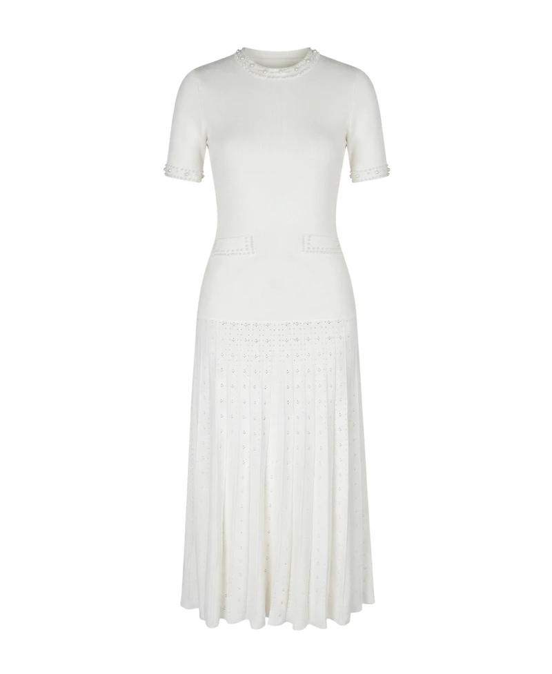 Modenaire Women's Embellished Knit Midi Dress