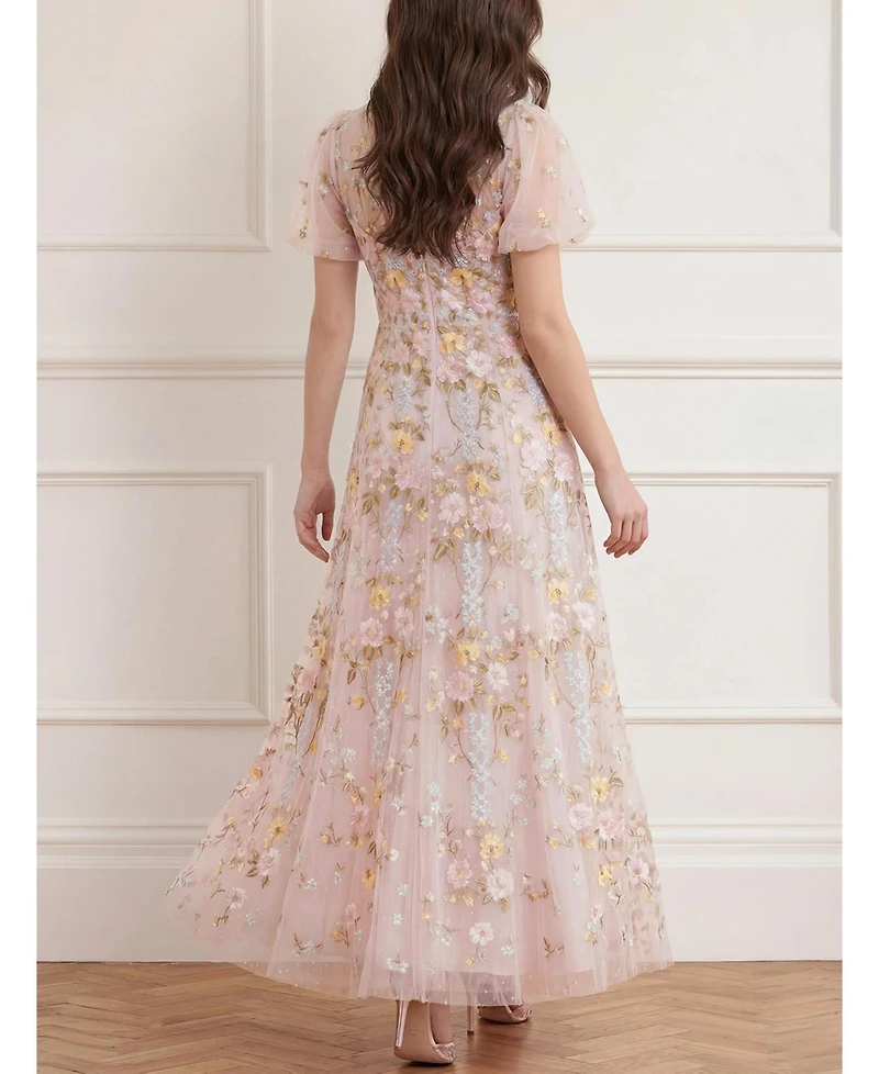 Needle & Thread Women's Garden Rose Short Sleeve Maxi Gown