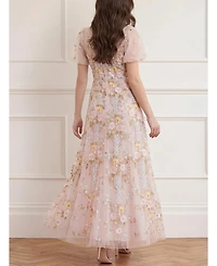 Needle & Thread Women's Garden Rose Short Sleeve Maxi Gown