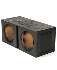 QPower QBOMB12V Dual 12" Vented Ported Subwoofer Sub Box with Bedliner Spray