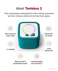 Tonies Toniebox 2 Pokemon Bundle Screen-Free Interactive Audio Storybox 4-Piece, Ages 5+